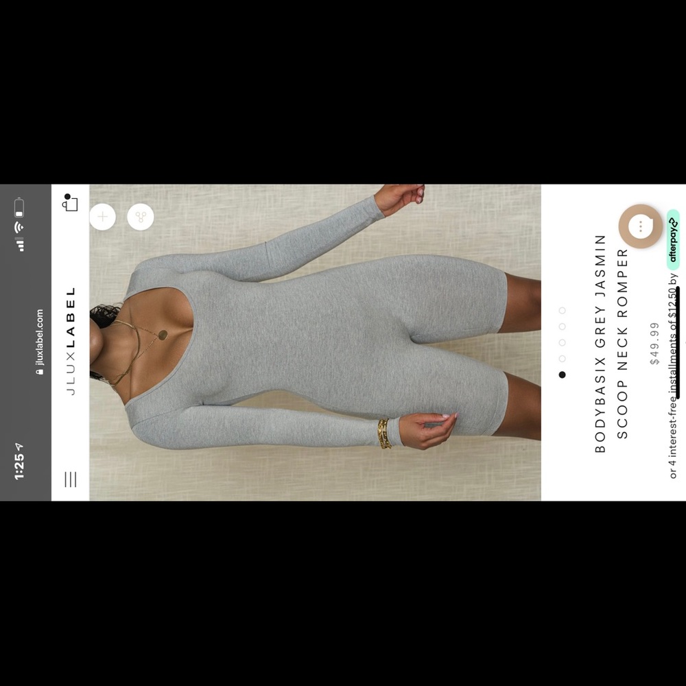 JluxLabel grey romper size Lg